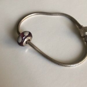 Purple Heart Pandora Bead